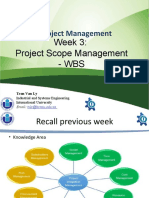 Week 3 - Project Scope Management - WBS