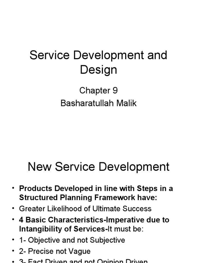 9 Services MKG Service Development and Design | PDF