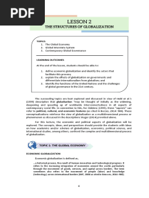 Lesson 2, Topic 1 - The Global Economy