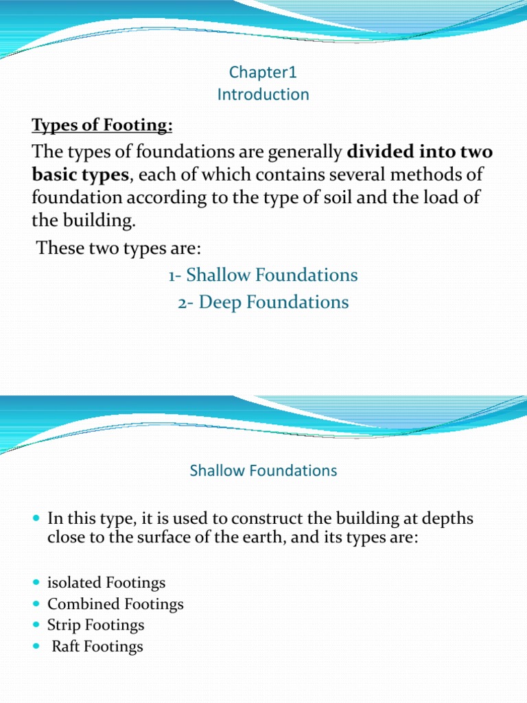 Types of Building Foundations Explained | PDF | Foundation (Engineering ...