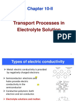 Chapter 10-II: Transport Processes in Electrolyte Solution