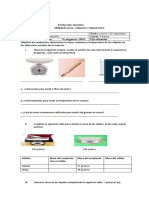 Prueba de Ciencias Propiedades de La Materia