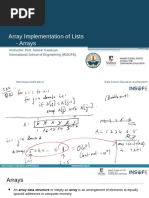 Array Implementation of List