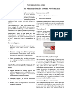 How Dirt Levels Affect Hydraulic System Performance