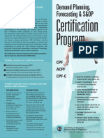 Forecasting & S&OP Certification Program