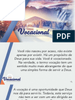 A vocação como extensão do braço de Deus