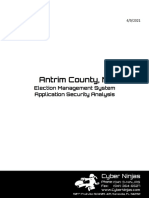 Antrim County, Michigan, Election Management System Application Security Analysis - by Cyber Ninjas [040921]
