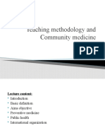 Teaching Methodology and Community Medicine