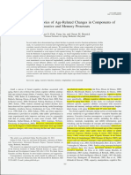 Differential Trajectories of Age-Related Changes in Components of Executive and Memory Processes