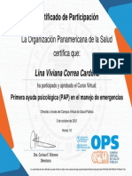 Primera Ayuda Psicológica (PAP) en El Manejo de Emergencias-Certificado Del Curso 1584309