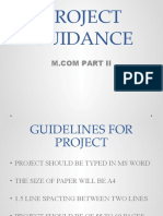 Project Guidance