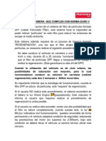 Vehiculos Mahindra Euro v Carta Para El Usuario(Advertencia Filtro de Particulas)