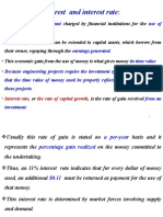 Interest and Interest Rate:: Charged by Financial Institutions For The