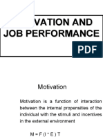 Motivation and Job Performance