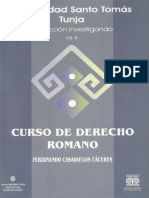 Cáceres, Curso de Derecho Romano