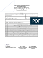Power System Modeing and Simulation - Lab - Course Student Handout - 27 - 07 - 21