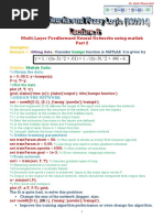 Lecture 6 - Multi-Layer Feedforward Neural Networks Using Matlab Part 2