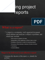 Writing Project Reports