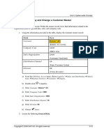 Solution 3-1: Display and Change A Customer Master: Task