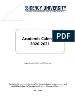 Academic Calendar 2020-2021 HSNSJ