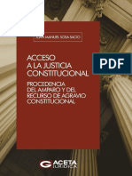 Gaceta Jurídica - Acceso A La Justicia Constitucional, Procedencia Del Amparo y Del Recurso de Agravio Constitucional