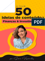 50 ideias conteúdo finanças