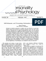 Personality Social Psychology: Self-Schemata and Processing Information About The Self