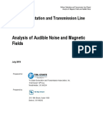 Analysis of Audible Noise and Magnetic Fields: Vollmer Substation and Transmission Line Project