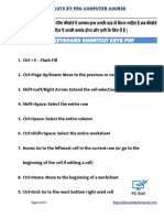 Excel Keyboard Shortcut Keys PDF: Excel Shortcuts by Pro Computer Course