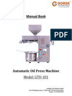 Manual Book: Model: GTO-101