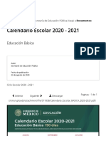 Calendario Escolar 2020 - 2021 - Secretaría de Educación Pública - Gobierno - Gob - MX