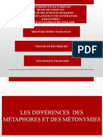 Les Differences Des Metaphores Et Des Metonymies