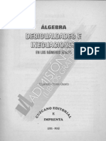 Cuzcano - Álgebra - Fascículo 1 - Desigualdades e Inecuaciones - en Los Números Reales - Alejandro Flores Osorio