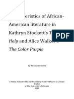 Characteristics of African American Literature in Kathryn GREVE NINA LOUISE