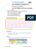 Experiencia de Aprendizaje #21 - 4° Grado Santa Rosa Namora 2021