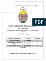 Actividad I - Tarea 2 en Grupo-Capítulo V, VI - Definición Del Alcance de La Investigación - Formulación de Hipótesis.