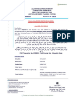 Allama Iqbal Open University Examinations Department Certificate/Degree Section (Certificate/Degree Tracking System)