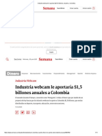 Industria Webcam Le Aportaría $1,5 Billones Anuales A Colombia