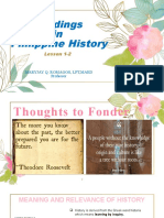 Readings in Philippine History: Lesson 1-2