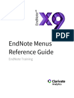 EndNote Menus Reference Guide 06-25-18