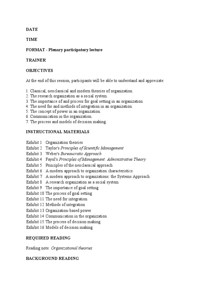 Understanding Organization Theories | PDF | Power (Social And Political ...