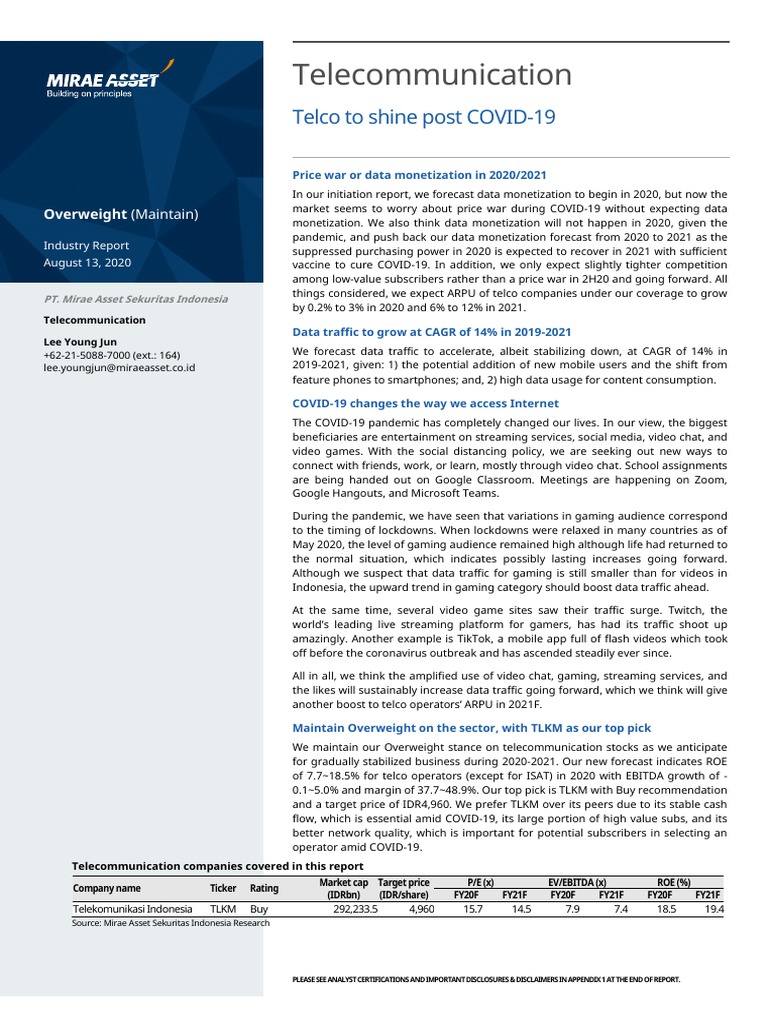 Telecommunication: Telco To Shine Post COVID-19 | PDF | Video On Demand | Streaming Media