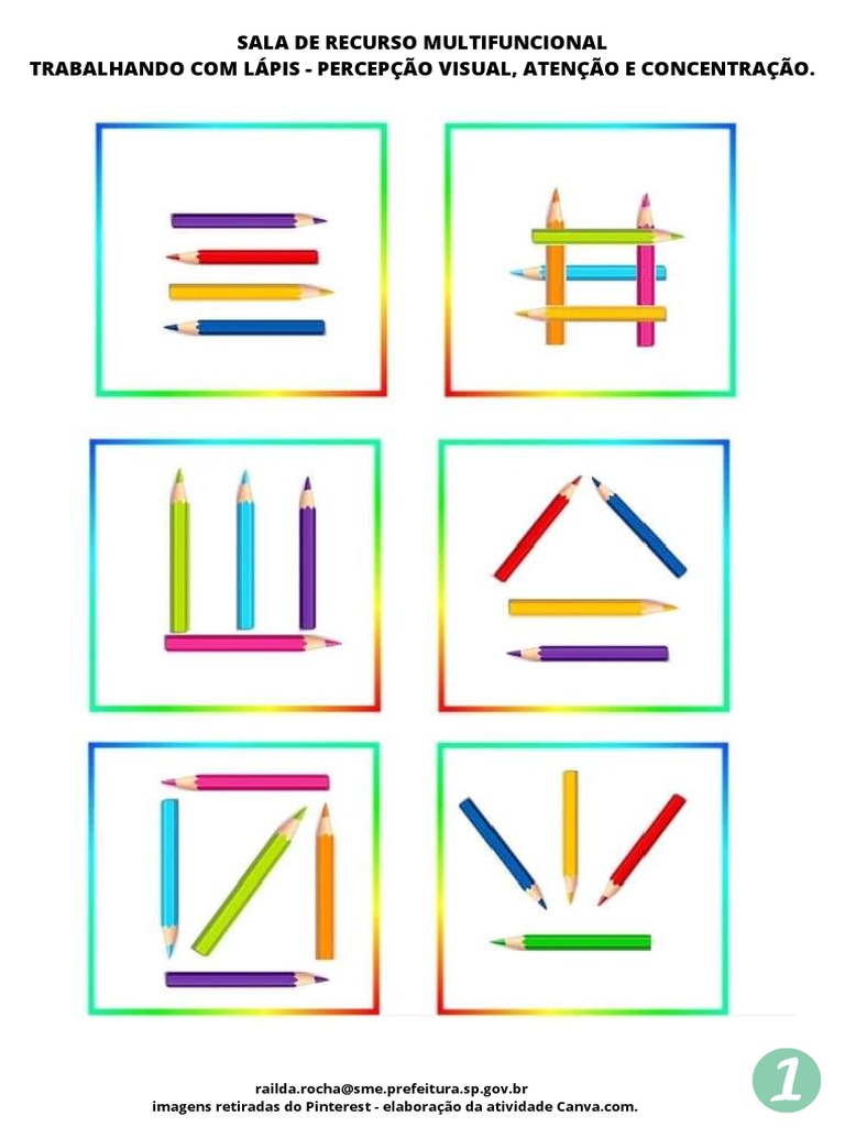 Atividades de Percepção Visual e Atenção | PDF