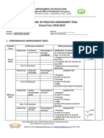 SBM Level of Practice Assessment Tool School Year 2018-2019: 1. Performance Improvement (60%)