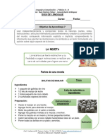 Lenguaje 2ºA Guía La Receta