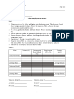 CHEM 141 Lab 1 (Density Measurements) Procedure