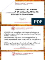 Ang Pagtataguyod NG Wikang: Pambansa Sa Mataas Na Antas NG Edukasyon at Lagpas Pa