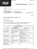 Sensor Signal (Analog, Active) - Test: Shutdown SIS Previous Screen