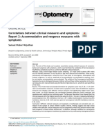 Correlations Between Clinical Measures and Symptoms. Report 2. Accommodative and Vergence Measures With Symptoms