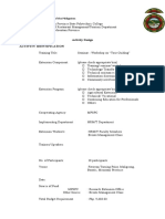 Activity Design Activity Identification: Republic of The Philippines